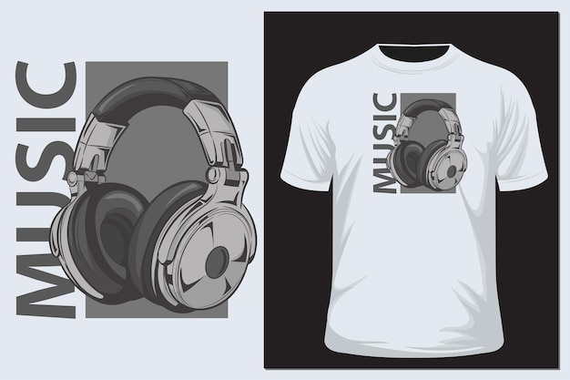 Print on a Tshirt with headphones Prints for clothes wallpapers Tshirts