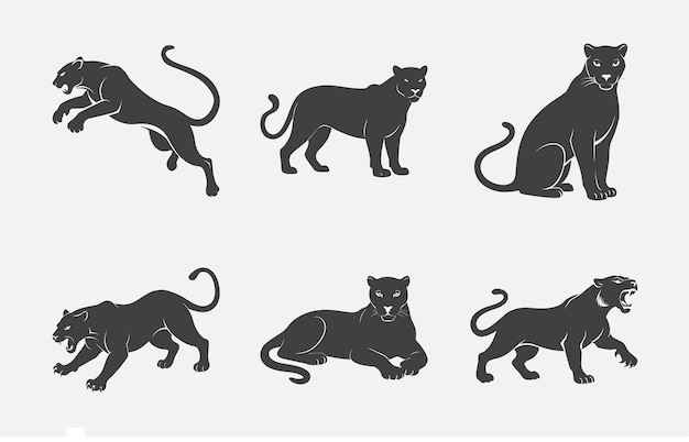 Print Ultimate Panther Silhouette Vector Set HighQuality Scalable Designs for All Your Creative