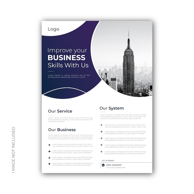 Print Vector business flyer template for annual report corporate