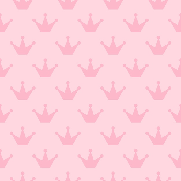 Print with crowns Seamless pattern Vector illustration