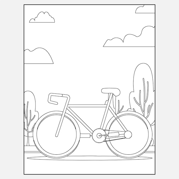 Printable Bicycle Coloring Pages for Kids