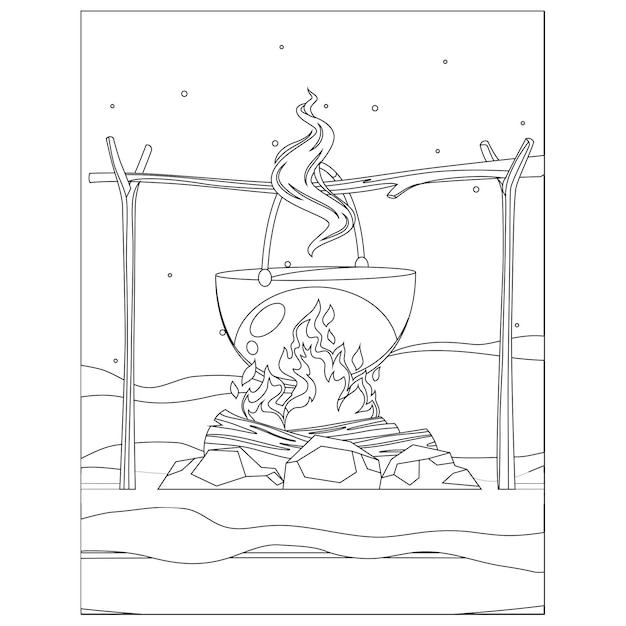 Printable camping coloring pages for kids