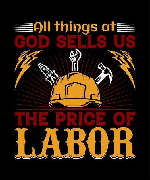 Printable Labor Day T shirt Design