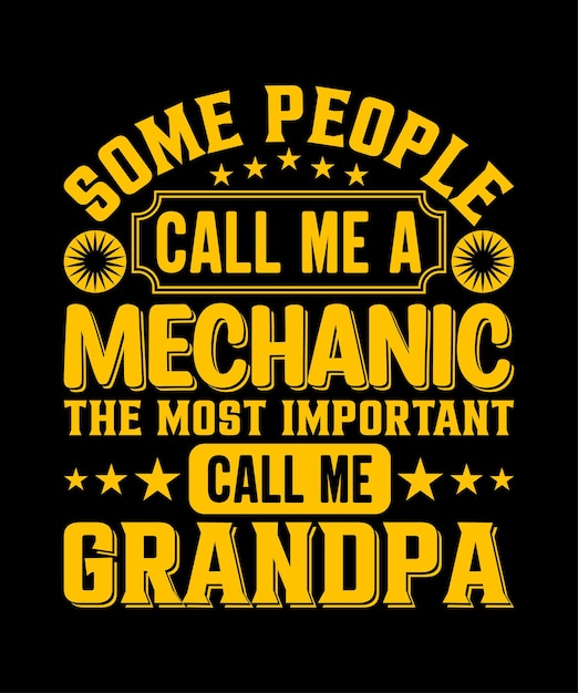 Printable Mechanic T shirt Design