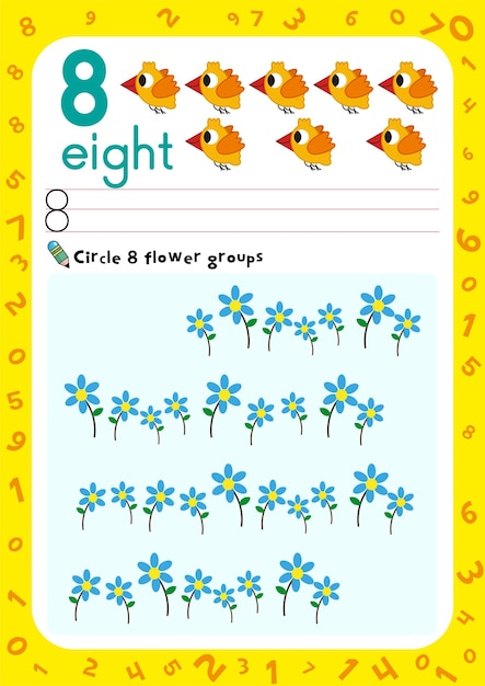 Printable number tracing worksheets for kids. Number tracking worksheet. number writing worksheet