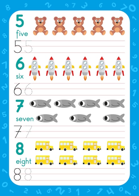 Printable number tracing worksheets for kids. Number tracking worksheet. number writing worksheet