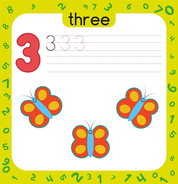 Printable number tracing worksheets for kids. Number tracking worksheet. number writing worksheet