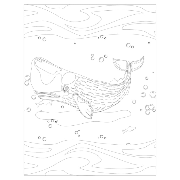 Printable ocean animals coloring pages for kids