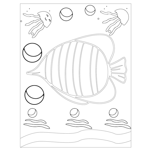 Printable ocean animals coloring pages for kids