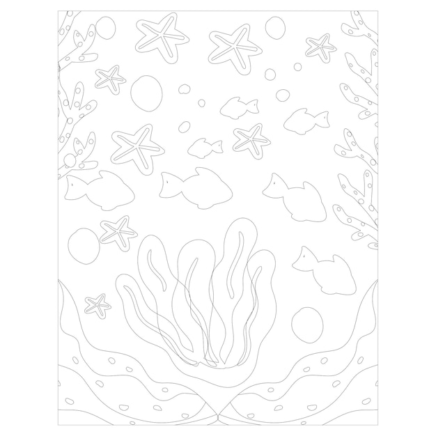 Printable ocean animals coloring pages for kids