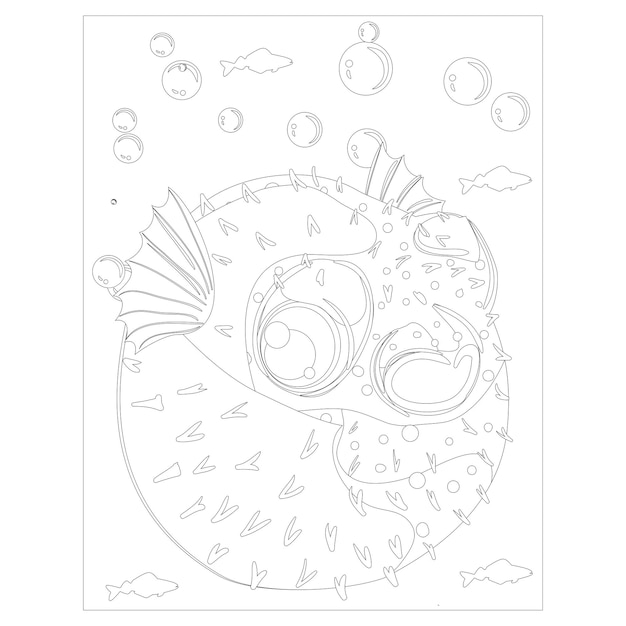 Printable ocean animals coloring pages for kids