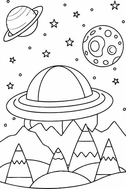 Printable Outer Space Coloring Sheets for Kids