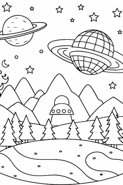 Printable Outer Space Coloring Sheets for Kids