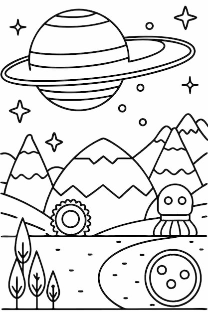 Printable Outer Space Coloring Sheets for Kids