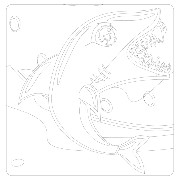 Printable shark coloring pages for kids