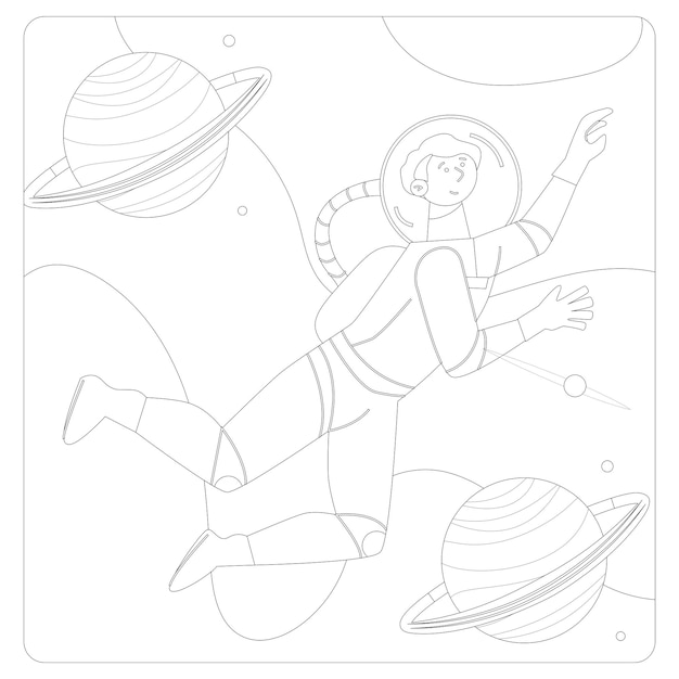 Printable space coloring pages for kids