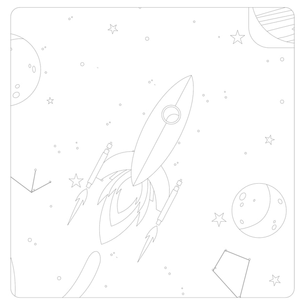 Printable space coloring pages for kids