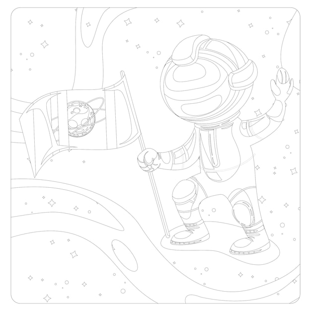 Printable space coloring pages for kids