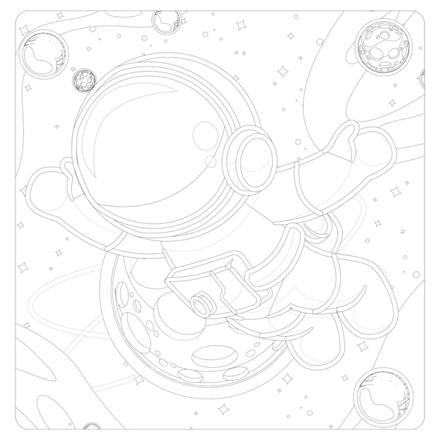 Printable space coloring pages for kids