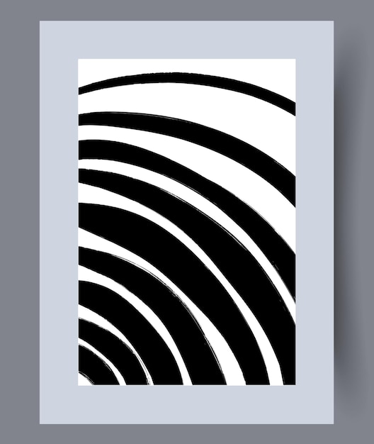 Printable wall art vector poste. Hand drawn minimalism design for scandinavian interior.