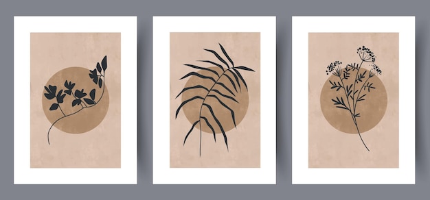 Printable wall art vector poster set