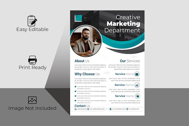 PrintCorporate creative business flyer template design with modern layoutvector art and multipurpo