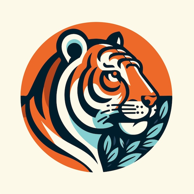 Printcute tiger vector illustration