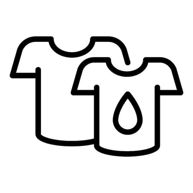 Printed shirts icon Outline Printed shirts vector icon for web design isolated on white background