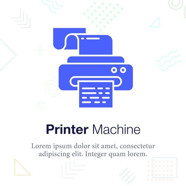 Printer Machine Vector illustration icon, Related to school and education