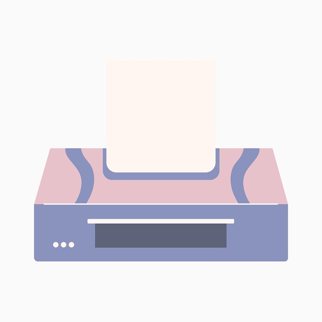 A printer with papers illustration