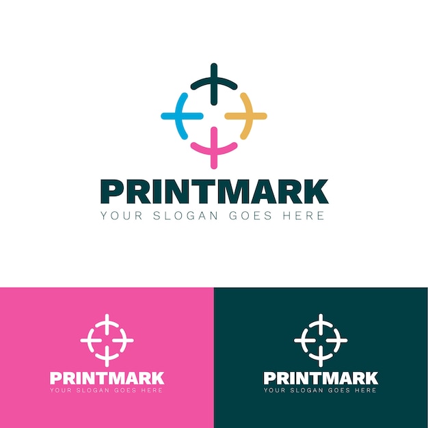 Printing house logo design template