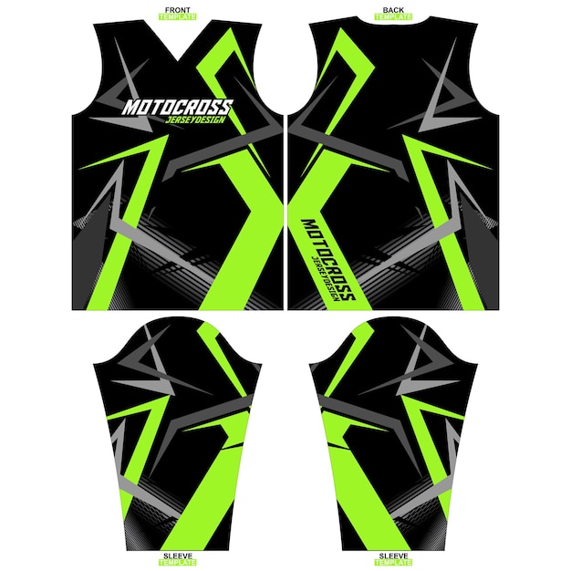 Printready sublimation motocross long sleeve jersey design