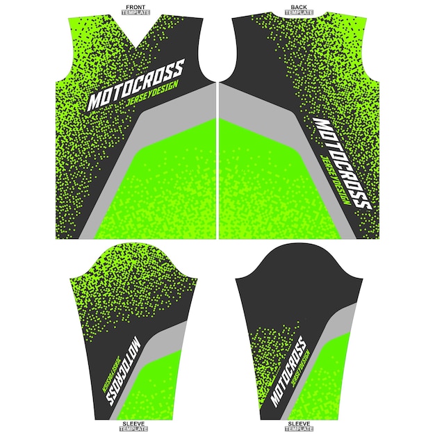 Printready sublimation motocross long sleeve jersey design