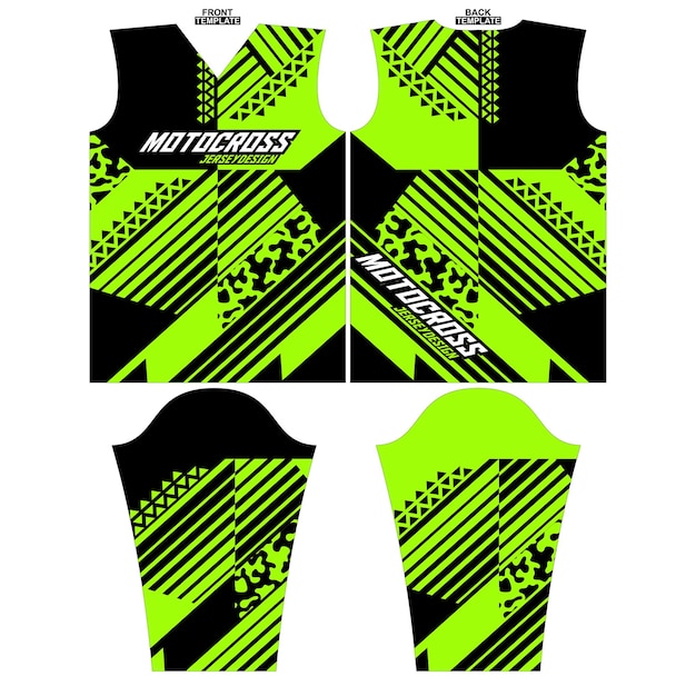 Printready sublimation motocross long sleeve jersey design