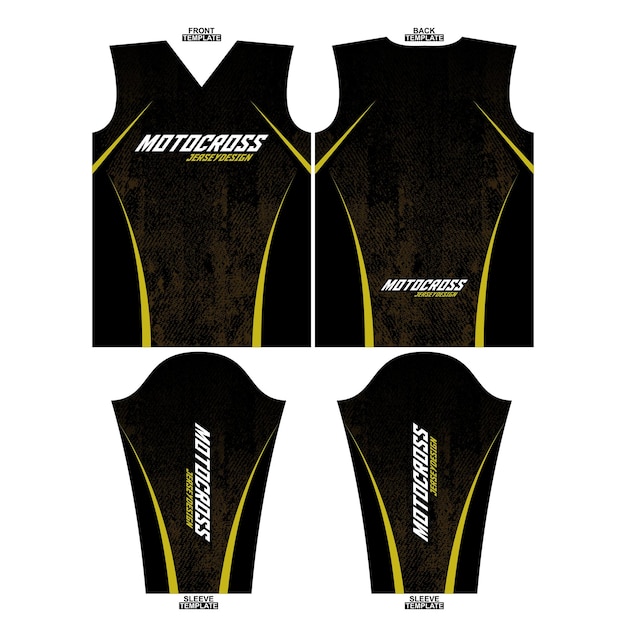 Printready sublimation motocross long sleeve jersey design