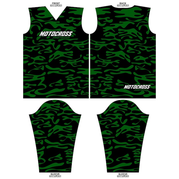 Printready sublimation motocross long sleeve jersey design