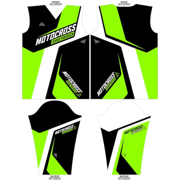 Printready sublimation motocross long sleeve jersey design