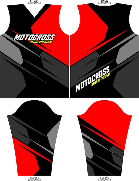 Printready sublimation motocross long sleeve jersey design