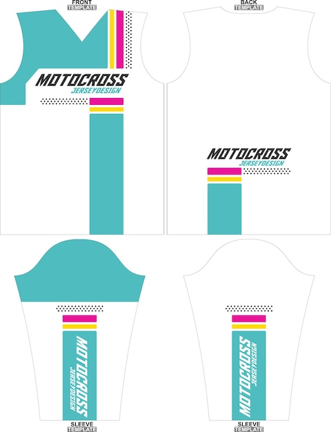 Printready sublimation motocross long sleeve jersey design