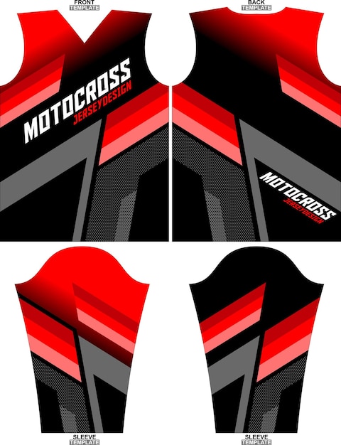 Printready sublimation motocross long sleeve jersey design