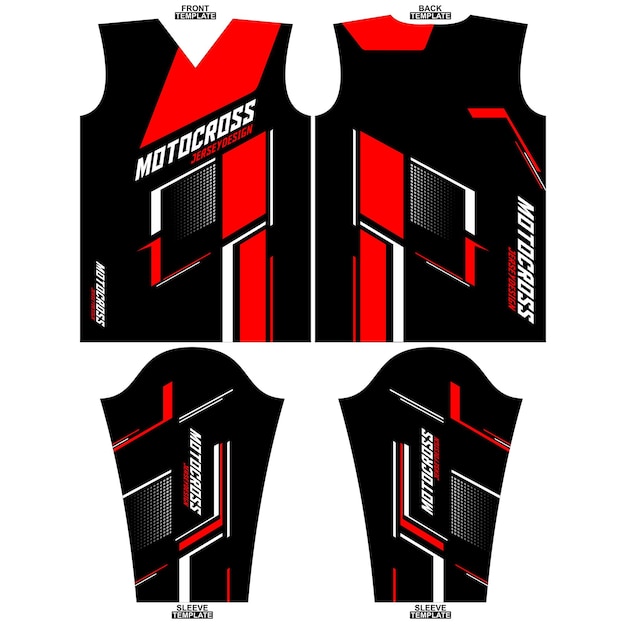 Printready sublimation motocross long sleeve jersey design