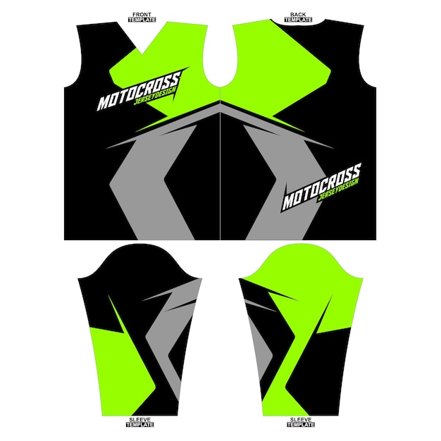 Printready sublimation motocross long sleeve jersey design