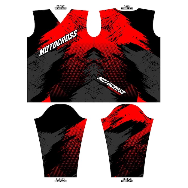 Printready sublimation motocross long sleeve jersey design