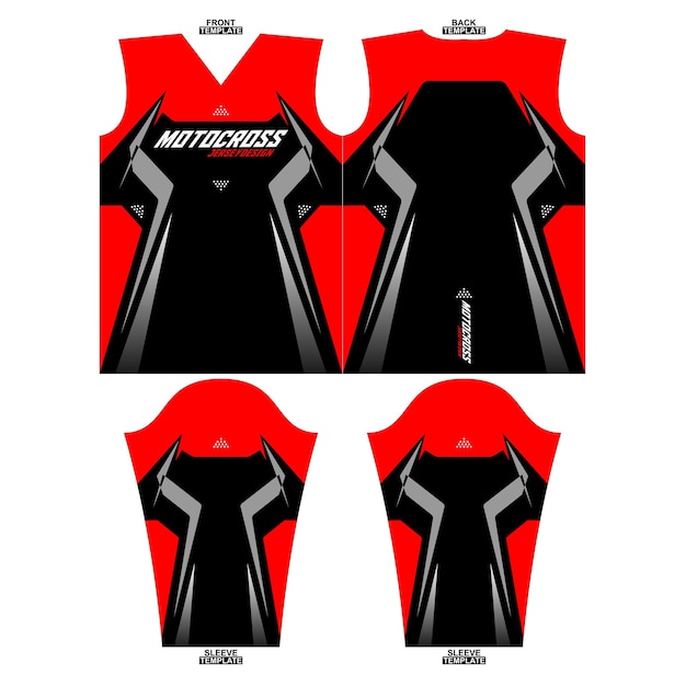 Printready sublimation motocross long sleeve jersey design