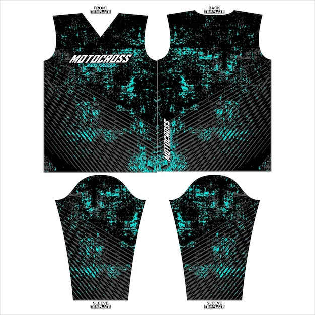 Printready sublimation motocross long sleeve jersey design