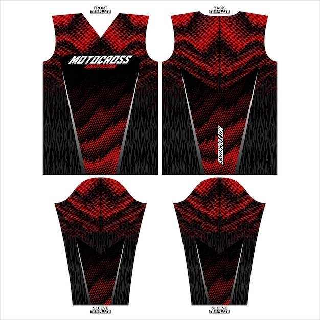 Printready sublimation motocross long sleeve jersey design