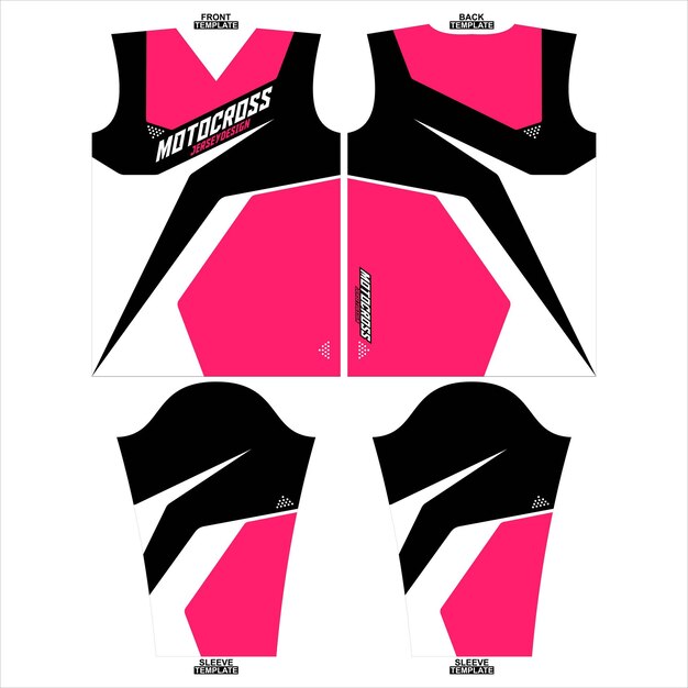 Printready sublimation motocross long sleeve jersey design