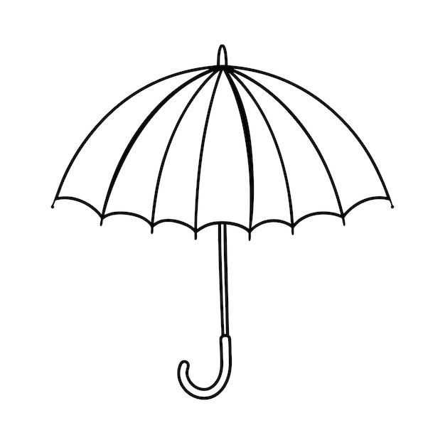 PrintStylish umbrella vector line art and illustration