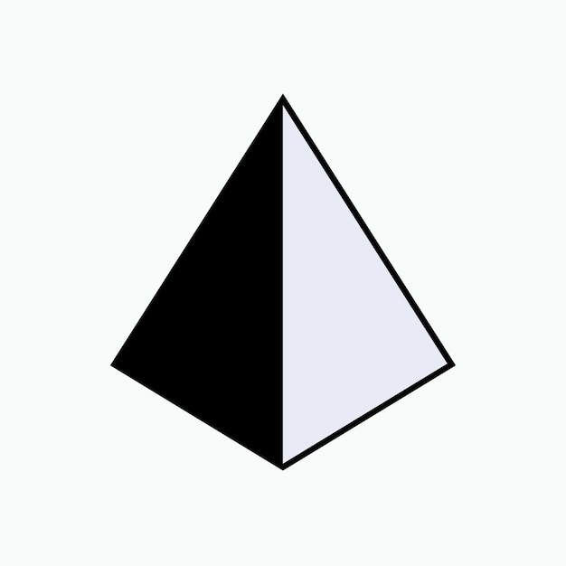 Vector prism icon pyramid symbol vector