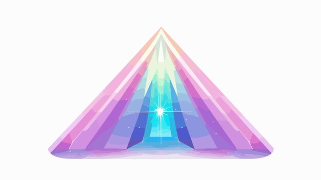 Vector prism ray vector pixel art cartoon isolated